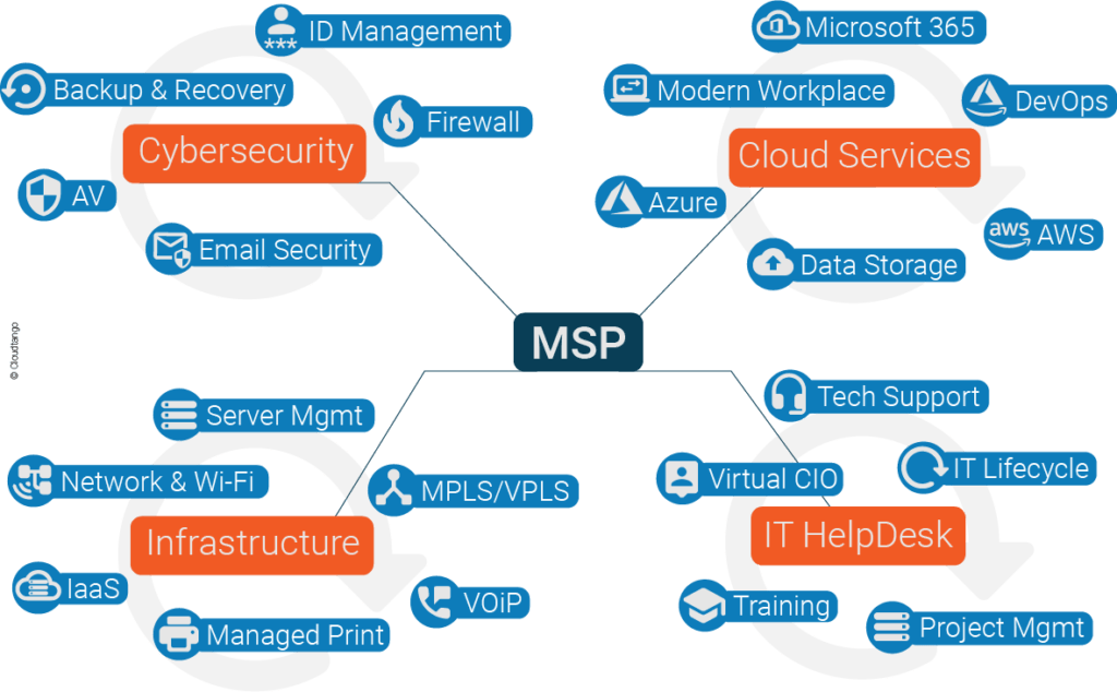Main Technology offered by MSPs